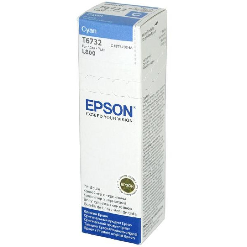 картинка Чернила Epson C13T67324A C для L800/L810/L850/L1800 от магазина Печатник